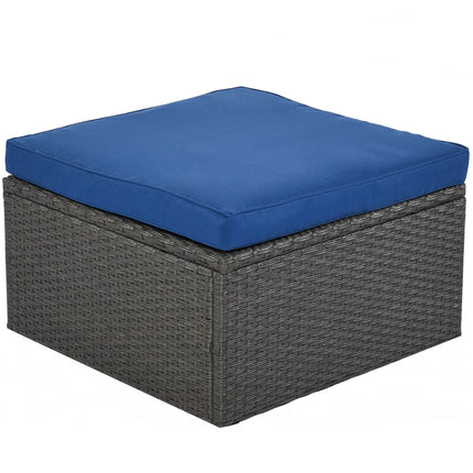 PX2- Outdoor Patio Rectangle Daybed with Retractable Canopy, Wicker Furniture Sectional Seating with Washable Cushions, Backyard, Porch - Likeshoppe 
