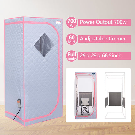AK6- Portable Full Size  Infrared Sauna tent–Personal Home Spa;  with Infrared Panels;  Heating Foot Pad; Controller;  Foldable Chair ; Reading light.Easy to Install.Fast heating - Likeshoppe 