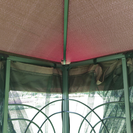 AG14- 13x10 Outdoor Patio Gazebo Canopy Tent With Ventilated Double Roof And Mosquito net(Detachable Mesh Screen On All Sides); Suitable for Lawn;  Garden;  Backyard and Deck; - Likeshoppe 