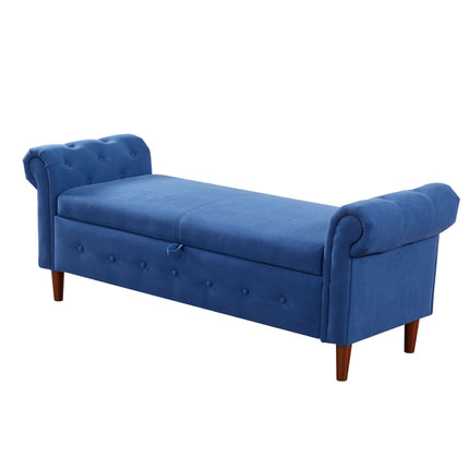PG2- Navy Blue Multifunctional Storage Rectangular Sofa Stool - Likeshoppe 