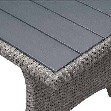 PX18- Patio Furniture Set;  5 Piece Outdoor Conversation Set;  Dining Table Chair with Ottoman and Throw Pillows - Likeshoppe 