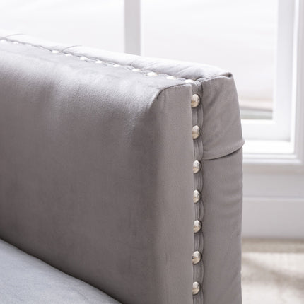 AC3- Modern Velvet Armchair Tufted Button Accent Chair Club Chair with Steel Legs for Living Room Bedroom - Likeshoppe 