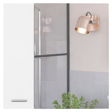 PU5- Kenya Medicine Cabinet, Mirror, Double Door, Four Interior Shelves, Black - Likeshoppe 