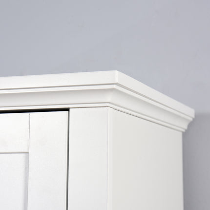 PU15- Bathroom Floor Storage Cabinet with 2 Doors Living Room Wooden Cabinet with 6 Shelves 15.75 x 11.81 x 66.93 inch - Likeshoppe 