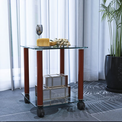 ST2- 1-Piece Side Table ;  2-Tier Space End Table ; Modern Night Stand;  Sofa table;  Side Table with Storage Shelve - Likeshoppe 