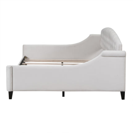 BR8- Modern Luxury Tufted Button Daybed, Full, Beige(Old SKU: SM001009AAE) - Likeshoppe 