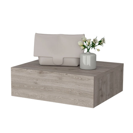PE1- Vienna Floating Nightstand, Sleek Wall-Mounted Design with Spacious Drawer Storage, Dark Brown - Likeshoppe 