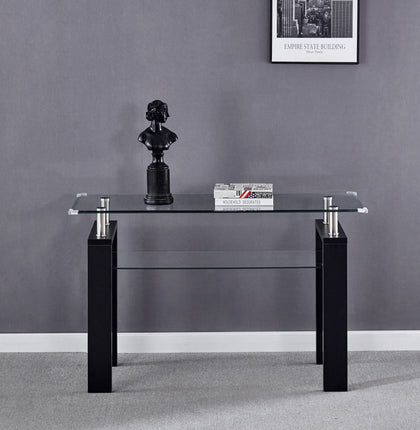 CS1- Console Table, Tempered Glass Top, Modern Foyer Area Table - Likeshoppe 