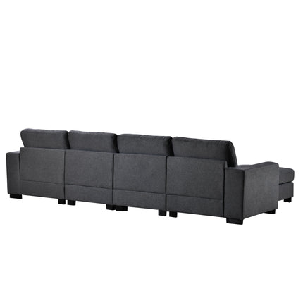 U1- 3 Pieces U shaped Sofa with Removable Ottomans - Likeshoppe 