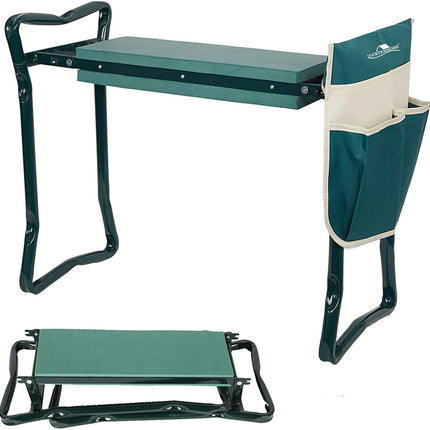 AH6-  Garden Kneeler & Seat Folding Multi-Functional Steel Garden Stool with Tool Bag EVA Kneeling Pad - Likeshoppe 