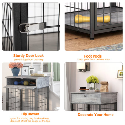 PE10- Furniture Dog Crates for small dogs Wooden Dog Kennel Dog Crate End Table, Nightstand - Likeshoppe 