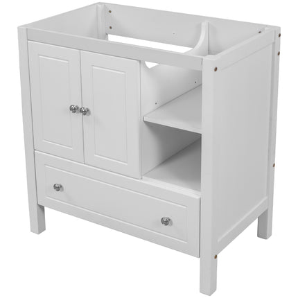 PT9- 30\\" Bathroom Vanity Base Only;  Solid Wood Frame;  Bathroom Storage Cabinet with Doors and Drawers - Likeshoppe 