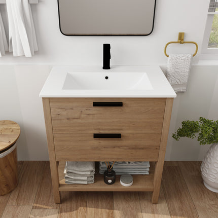 PT2- 30 Inch Bathroom Vanity Plywood With 2 Drawers - Likeshoppe 