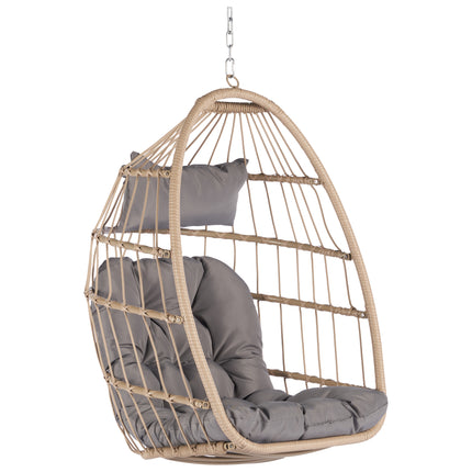 PY1- Outdoor Garden Rattan Egg Swing Chair Hanging Chair - Likeshoppe 
