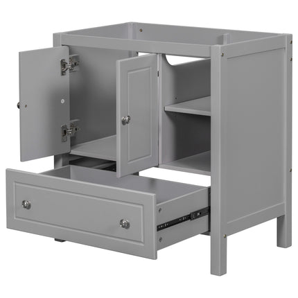 PT9- 30\\" Bathroom Vanity Base Only;  Solid Wood Frame;  Bathroom Storage Cabinet with Doors and Drawers - Likeshoppe 