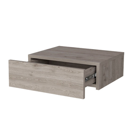 PE1- Vienna Floating Nightstand, Sleek Wall-Mounted Design with Spacious Drawer Storage, Dark Brown - Likeshoppe 