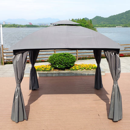 AG16- 10x10 Ft Outdoor Patio Garden Gazebo Canopy, Outdoor Shading, Gazebo Tent With Curtains - Likeshoppe 