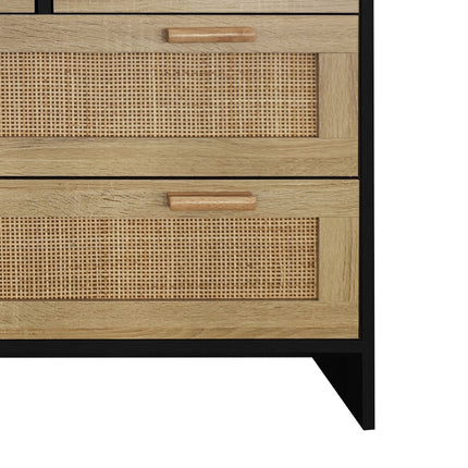 CB8-4 Drawers Rattan Cabinet,for Bedroom,Living Room,Dining Room,Hallways,Easy Assembly - Likeshoppe 