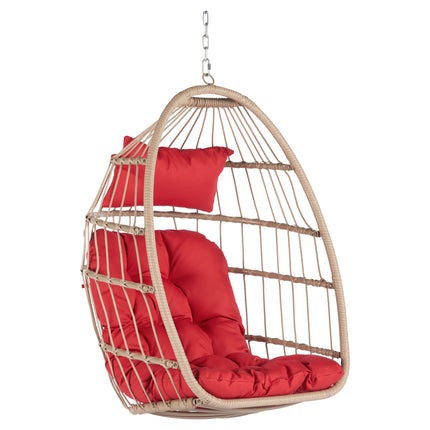 PY1- Outdoor Garden Rattan Egg Swing Chair Hanging Chair - Likeshoppe 