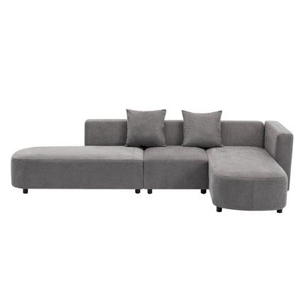 L-Shaped Sectional Luxury Modern Style Living Room Upholstery Sofa - Likeshoppe 