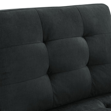 U shape Modular Sectional Sofa; DIY Combination; includes Four Single Chair and Two Corner; Black Velvet - Likeshoppe 