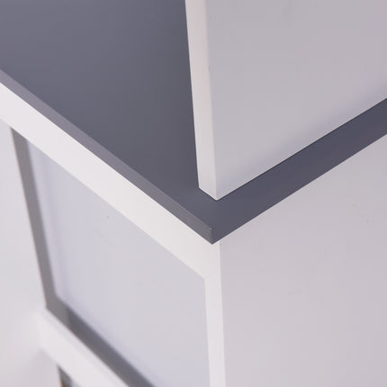 PU18- Modern Over The Toilet Space Saver Organization Wood Storage Cabinet for Home;  Bathroom -White - Likeshoppe 