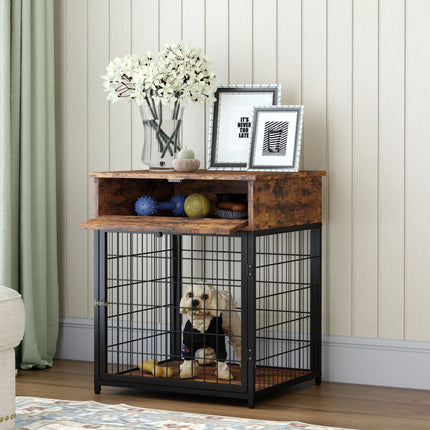 PE10- Furniture Dog Crates for small dogs Wooden Dog Kennel Dog Crate End Table, Nightstand - Likeshoppe 