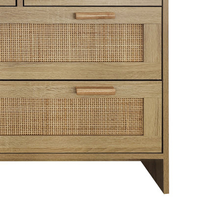 CB8-4 Drawers Rattan Cabinet,for Bedroom,Living Room,Dining Room,Hallways,Easy Assembly - Likeshoppe 