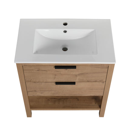 PT2- 30 Inch Bathroom Vanity Plywood With 2 Drawers - Likeshoppe 