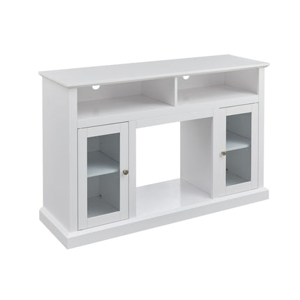 CB2- Modern Electric Fireplace TV Stand for TV Up to 55" Media Entertainment Center Console with Insert Fireplace and Adjustable Shelves;  Storage Cabinet Chest for Living Room - Likeshoppe 