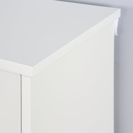 PQ3- Wooden Shoe Cabinet for Entryway;  White Shoe Storage Cabinet with 3 Flip Doors 20.94x9.45x43.11 inch - Likeshoppe 