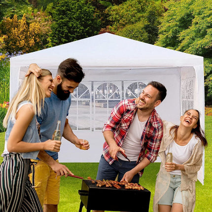 AG20- 10'x10' Outdoor Canopy Tent Waterproof Outdoor Party Tent Heavy Duty Canopy Tent Patio Camping Gazebo Wedding Tents Patio Camping Gazebo Canopy with Removable Sidewalls(White) - Likeshoppe 