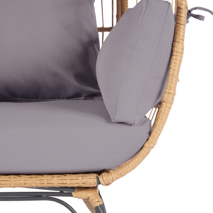 PY3- Outdoor Garden Rattan Egg Swing Chair Hanging Chair - Likeshoppe 