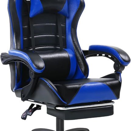 PM1- Ergonomic Gaming Chair for Adults, Comfortable Computer Chair for Heavy People, Adjustable Height Office Desk Chair with Wheels, Breathable Leather Video Game Chairs - Likeshoppe 