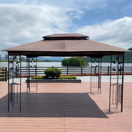 AG13- 13x10 Outdoor Patio Gazebo Canopy Tent With Ventilated Double Roof And Mosquito net(Detachable Mesh Screen On All Sides); Suitable for Lawn;  Garden;  Backyard and Deck - Likeshoppe 