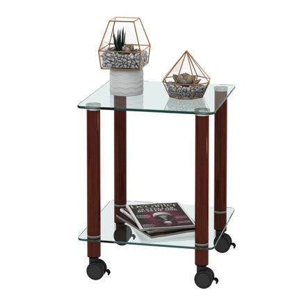 ST2- 1-Piece Side Table ;  2-Tier Space End Table ; Modern Night Stand;  Sofa table;  Side Table with Storage Shelve - Likeshoppe 