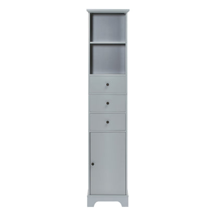 PU13- Tall Bathroom Cabinet;  Freestanding Storage Cabinet with 3 Drawers and Adjustable Shelf;  MDF Board with Painted Finish - Likeshoppe 