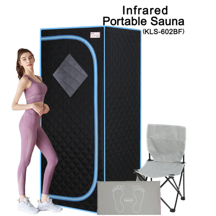 AK6- Portable Full Size  Infrared Sauna tent–Personal Home Spa;  with Infrared Panels;  Heating Foot Pad; Controller;  Foldable Chair ; Reading light.Easy to Install.Fast heating - Likeshoppe 