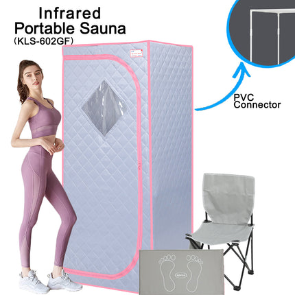 AK6- Portable Full Size  Infrared Sauna tent–Personal Home Spa;  with Infrared Panels;  Heating Foot Pad; Controller;  Foldable Chair ; Reading light.Easy to Install.Fast heating - Likeshoppe 