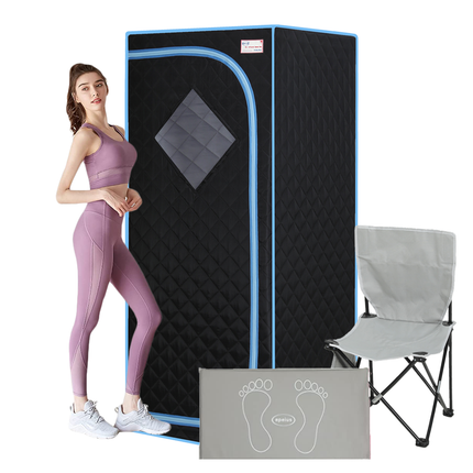 AK6- Portable Full Size  Infrared Sauna tent–Personal Home Spa;  with Infrared Panels;  Heating Foot Pad; Controller;  Foldable Chair ; Reading light.Easy to Install.Fast heating - Likeshoppe 
