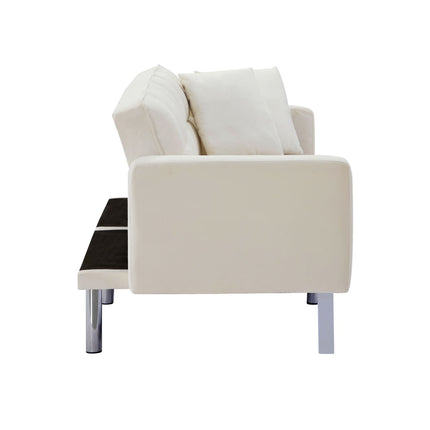 U7- SOFA SLEEPER Beige VELVET WITH 2 PILLOWS - Likeshoppe 