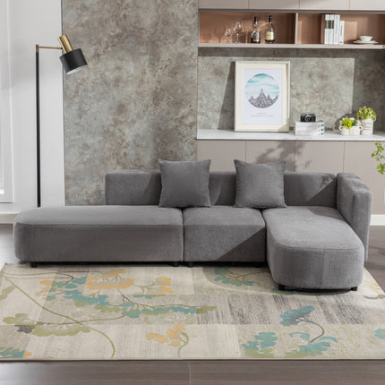 L-Shaped Sectional Luxury Modern Style Living Room Upholstery Sofa - Likeshoppe 