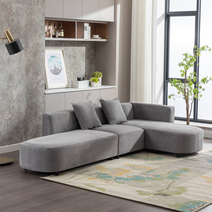 L-Shaped Sectional Luxury Modern Style Living Room Upholstery Sofa - Likeshoppe 