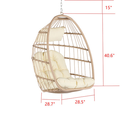 PY1- Outdoor Garden Rattan Egg Swing Chair Hanging Chair - Likeshoppe 