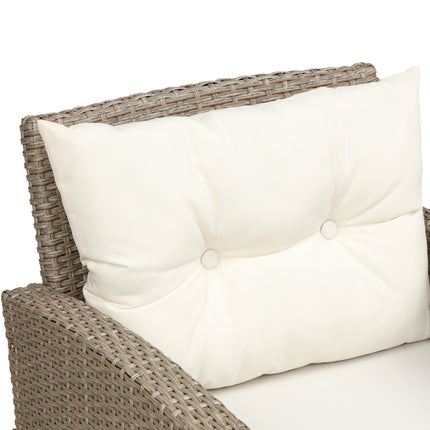 PX11- Outdoor;  Patio Furniture Sets;  4 Piece Conversation Set Wicker Ratten Sectional Sofa with Seat Cushions - Likeshoppe 