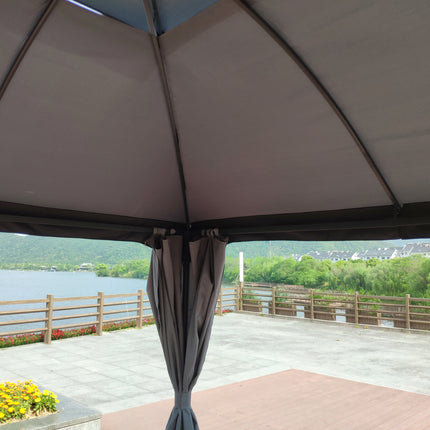 AG16- 10x10 Ft Outdoor Patio Garden Gazebo Canopy, Outdoor Shading, Gazebo Tent With Curtains - Likeshoppe 