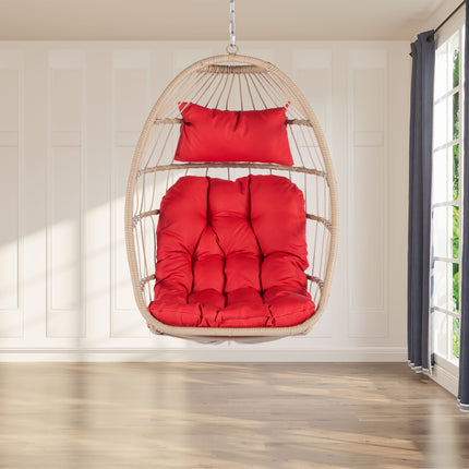 PY1- Outdoor Garden Rattan Egg Swing Chair Hanging Chair - Likeshoppe 