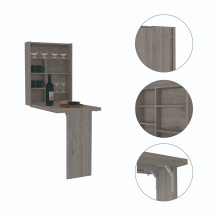 PA1- Pasadena 2 Piece Kitchen Set, Kitchen Island + Functional Table , White/Light Gray - Likeshoppe 