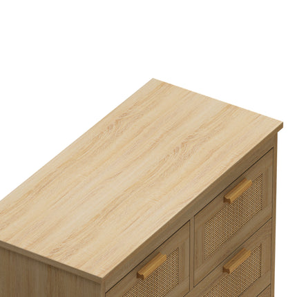 CB8-4 Drawers Rattan Cabinet,for Bedroom,Living Room,Dining Room,Hallways,Easy Assembly - Likeshoppe 