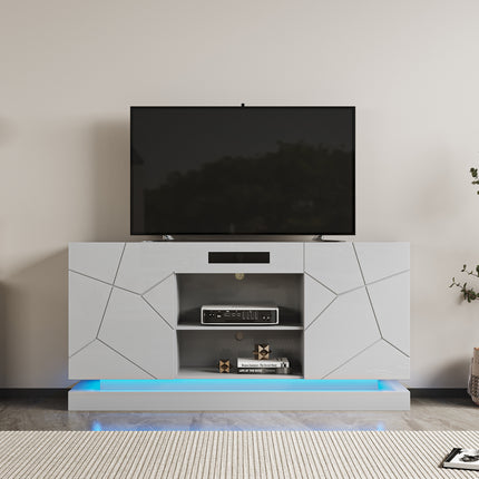 TV4- TV Cabinet ;  TV Stand with bluetooth speaker ;  Modern LED TV Cabinet with Storage Drawers;  Living Room Entertainment Center Media Console Table - Likeshoppe 